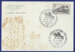 Delcampe - Cesena 5 Mostra Filatelica La Resistenza Nella Filatelia Illustrated Used 1971 - Cesena