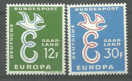 Delcampe - Germany, Saarland 1958 Mi 439-440 MNH (ZE5 SAA439-440) - Altri & Non Classificati