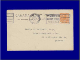 Delcampe - Poissons - Année: 1921 - CANADA,ENV. TORONTO:"Remenber National Fish Day,Feb 9" - Vissen