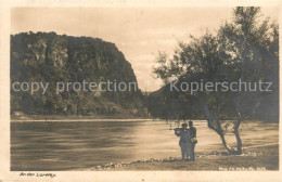 Delcampe - St Goarshausen Uferpartie Am Rhein Loreley Felsen - Loreley