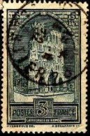 Delcampe - France Poste Obl Yv: 259 Mi:256 Cathédrale De Reims (TB Cachet Rond) Dents Un Peu Courtes - Gebraucht