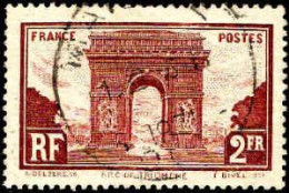 Delcampe - France Poste Obl Yv: 258 Mi:263 Arc De Triomphe (Beau Cachet Rond) Dents Un Peu Courtes - Gebraucht