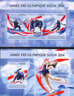 Delcampe - Guinea, Republic 2013 Olympic Winter Games 2 S/s, Imperforated, Mint NH, Sport - (Bob) Sleigh Sports - Olympic Winter .. - Invierno