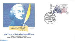 Delcampe - Sweden 1983 USA Treaty 1v, FDC, First Day Cover, Various - Joint Issues - Lettres & Documents