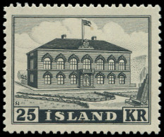 Delcampe - ISLANDE Poste * - 238, Parlement 25kr. Noir - Cote: 200 - Ungebraucht