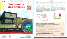 Delcampe - Fiche Touristique - Savonnerie Des Collines - 2026 [Saint Mars Le Réorthe - Vendée] - Autres & Non Classés