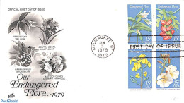 Delcampe - United States Of America 1979 Endangered Flora 4v [+], First Day Cover, Nature - Environment - Flowers & Plants - Covers & Documents