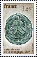 Delcampe - France Poste N** Yv:1944 Mi:2039 Rattachement De La Bourgogne - Timbres