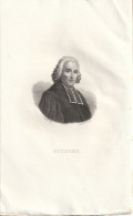 Delcampe - POTHIER . Bienfaiteur Né à Orléans  En 1699 .Gravure 16x24 Et Notice Biographique Jointe . - Documents Historiques