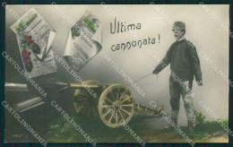 Delcampe - Militari Artiglieria Congedo Foto Cartolina XF0290 - Regimente