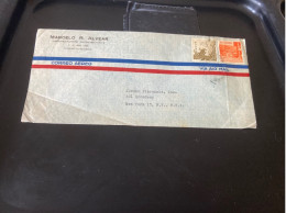 Delcampe - Guayaquil 1955; Marcelo R. Alvear, Manufacturers Rep To NYC Via Airmail - Ecuador