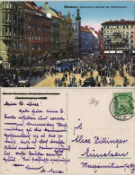 Delcampe - Ansichtskarte München Marienplatz Während Des Glockenspiels 1928/1926 - München