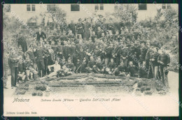 Delcampe - Militari Scuola Militare Di Modena Giardino Cartolina XF0812 - Regimente