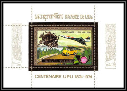 Delcampe - 85708c N°63 A Concorde Voiture Cars UPU Laos Timbres OR Gold Stamps ** MNH - Laos