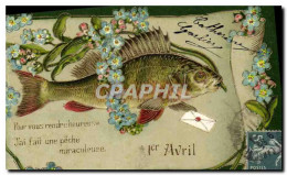 Delcampe - CPA Fantaisie Paques Poisson - Ostern
