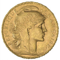 Delcampe - Franciaország 1908. 20Fr Au (6,45g/0.900) T:XF France 1908. 20 Francs Au (6,45g/0.900) C:XF Krause KM#857 - Non Classés