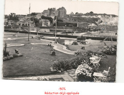 Delcampe - DIEPPE: Le Golf Miniature, La Pisicine Et Vue Sur Le Château Vue Aérienne 10x15 - Très Bon état - Dieppe