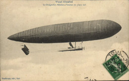 Delcampe - CPA Avion Aviation Dirigeable Zeppelin Le Dirigeable Adjudant Vincenot En Plein Vol - Zeppeline