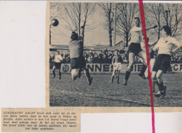 Delcampe - Voetbal Football - Match Bergen Mons X Eendracht Aalst - Orig. Knipsel Coupure Tijdschrift Magazine - 1955 - Ohne Zuordnung