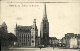 Delcampe - CPA Redon La Mairie Et La Tour Isolee - Redon