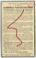Delcampe - .    GABRIELLE VAN EECKHOUTTE, Roeselare Op 29 Maart 1884 - 1 Maart 1941 - Todesanzeige