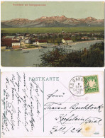 Delcampe - Ansichtskarte Rosenheim Panorama-Ansicht Mit Gebirgspanorama 1908 - Rosenheim