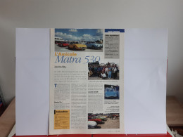 Delcampe - Club House L'Amicale Matra 530 - Coupure De Presse - Cars