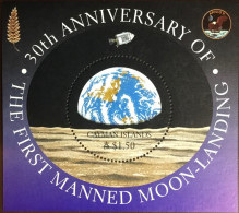 Delcampe - Cayman Islands 1999 Moon Landing Anniversary Minisheet MNH - Kaimaninseln