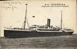 Delcampe - CPA Bateau Paquebot Poste Rapide Francais Doukkala - Paquebote