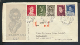 Delcampe - Niederlande 707-711 Voor Het Kind Leiden SST Kinderzegels 1957 Kinder Bonn NRW - FDC