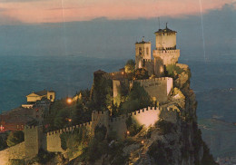 Delcampe - San Marino San Marino Prima Torre Guaita Castello Notturno Affrancata #SAG081 - Saint-Marin