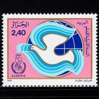Delcampe - AJ0342 Algeria 1986 International Peace Year Dove And Globe 1v MNH - ONU