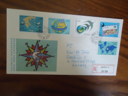 Delcampe - GREECE  FDC COVER  REGISTERED    1977  GREEKS ABROAD 2 SCAN - Autres & Non Classés