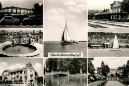 Delcampe - Balatonalmadi Hotel Restaurant Badestrand Plattensee Segeln Bahnhof - Ungarn