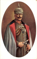 Delcampe - Artiste CPA Grabendorff, R., Kaiser Wilhelm II., Portrait In Felduniform, Pickelhaube - Königshäuser
