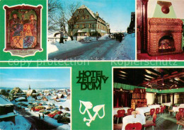 Delcampe - Bozi Dar Gottesgab CZ Hotel Zeleny Dum Ortspartie Kaminzimmer Panorama Gastraum - Tschechische Republik