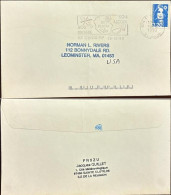 Delcampe - MI) 1990 FRANCE, SLOGAN CANCELLATION, COVER SENT FROM REUNION ISLAND TO MASSACHUSETTS,WITH THE BICENTENNIAL MARIANA,VF. - Gebraucht