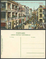 Delcampe - Hong Kong China Old Postcard Queen's Road Central & Chinese New Year Decorations - China (Hongkong)