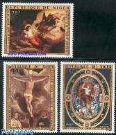 Delcampe - Niger 1975 Easter, Paintings 3v, Mint NH, Religion - Religion - Art - Paintings - Niger (1960-...)