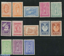 Delcampe - Greece 1950 Definitives 13v, Mint NH, Transport - Various - Ships And Boats - Lighthouses & Safety At Sea - Art - Cera.. - Neufs