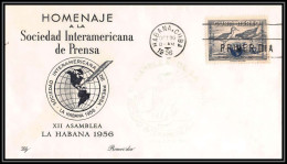 Delcampe - 13202 Cuba Sociedad Interamericana De Prensa 1956 Lettre Cover - FDC