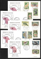 Delcampe - COTE D'IVOIRE 1963/64  5 FDC ANIMAUX-CHASSE ET TOURISME   YVERT N°211/220 - Ivory Coast (1960-...)