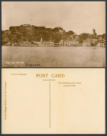 Delcampe - Grenada Old Real Photo Postcard Fort St. George Fortress St. George's Steam Ship - Grenada