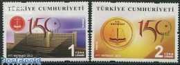 Delcampe - Türkiye 2012 150 Years Counting Chamber 2v, Mint NH, Science - Statistics - Autres & Non Classés