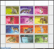 Delcampe - United Arab Emirates 2003 Arab Fauna 12v M/s, Mint NH, Nature - Animals (others & Mixed) - Cat Family - Cats - Other & Unclassified