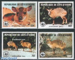 Delcampe - Ivory Coast 1985 WWF, Zebraducker 4v, Mint NH, Nature - Animals (others & Mixed) - World Wildlife Fund (WWF) - Ivory Coast (1960-...)
