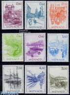 Delcampe - Monaco 1986 Definitives 9v, Mint NH, Transport - Various - Coaches - Railways - Ships And Boats - Lighthouses & Safety.. - Neufs