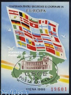 Delcampe - Romania 1986 KZSE S/s, Mint NH, History - Europa Hang-on Issues - Flags - Unused Stamps
