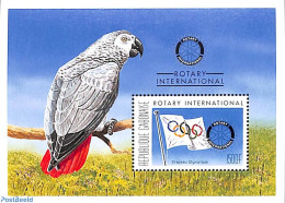 Delcampe - Gabon 1996 Rotary Int. S/s, Mint NH, Nature - Various - Birds - Parrots - Rotary - Gabon (1960-...)