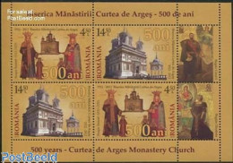 Delcampe - Romania 2012 500 Years Curtea De Arges S/s, Mint NH, Religion - Churches, Temples, Mosques, Synagogues - Cloisters & A.. - Unused Stamps